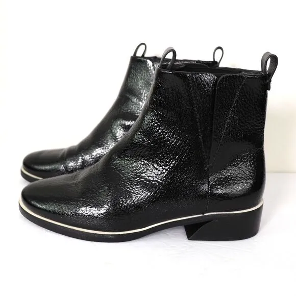 Mercedes Castillo Xandra patent Leather CHELSEA ANKLE boots size 7.5