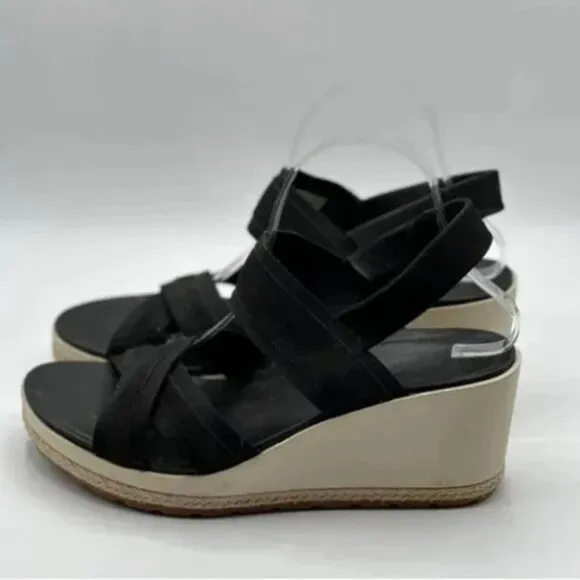 Merrell Black Kaiteri Wedge Strap Espadrille Sandals Size 11