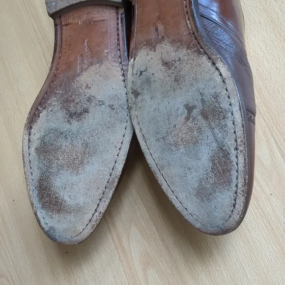 Mezlan Athens Leather Dress Shoes Monk Strap Mens 11 M Brown