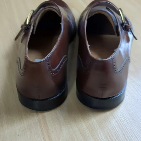 Mezlan Athens Leather Dress Shoes Monk Strap Mens 11 M Brown