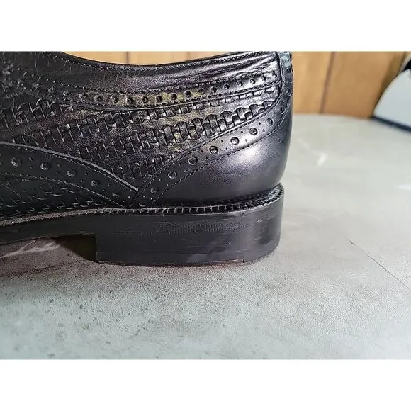 Mezlan Dubai‎ Wingtip Oxford Black Dress Shoes Lace up Men's  8.5 M