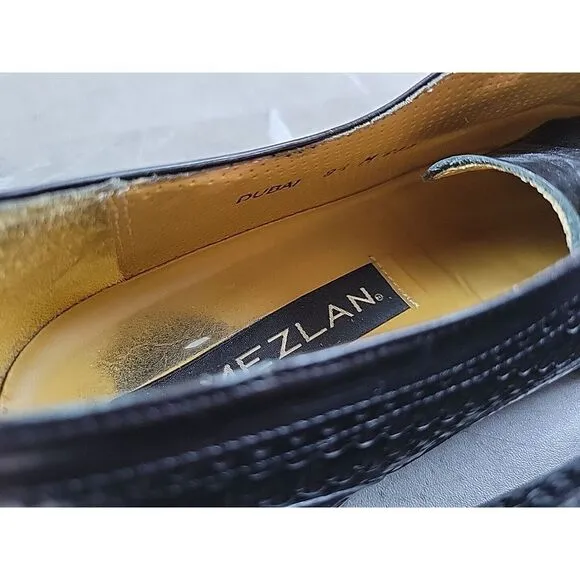 Mezlan Dubai‎ Wingtip Oxford Black Dress Shoes Lace up Men's  8.5 M