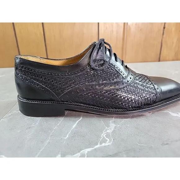 Mezlan Dubai‎ Wingtip Oxford Black Dress Shoes Lace up Men's  8.5 M