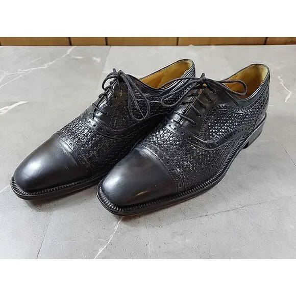 Mezlan Dubai‎ Wingtip Oxford Black Dress Shoes Lace up Men's  8.5 M