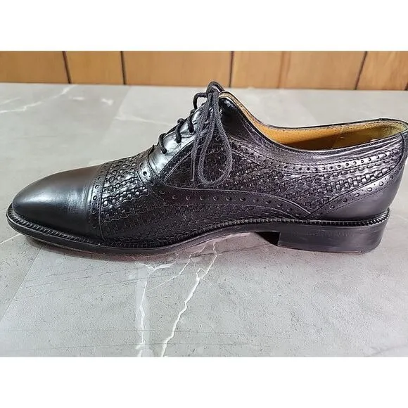 Mezlan Dubai‎ Wingtip Oxford Black Dress Shoes Lace up Men's  8.5 M
