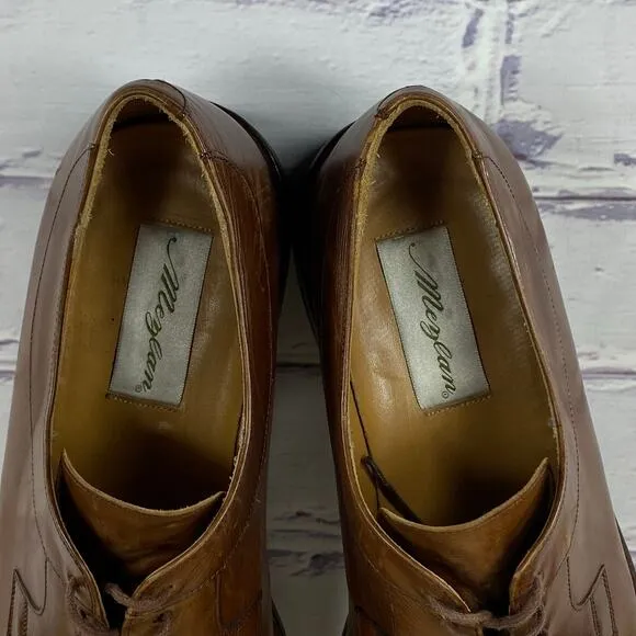 Mezlan Fiore Brown Leather Dress Shoes Men's 11 Oxford Split Toe Lace Up Derby