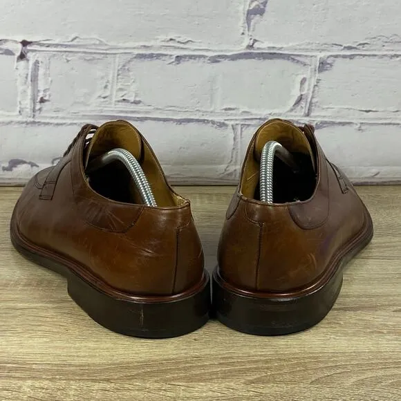 Mezlan Fiore Brown Leather Dress Shoes Men's 11 Oxford Split Toe Lace Up Derby