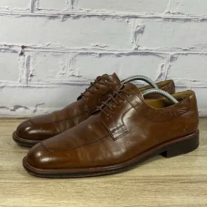 Mezlan Fiore Brown Leather Dress Shoes Men's 11 Oxford Split Toe Lace Up Derby