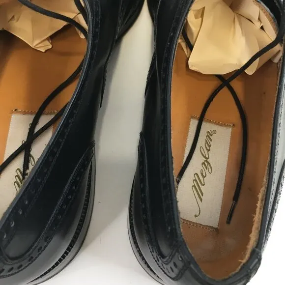 Mezlan Florence Cap Toe Oxford Black Leather Dress Shoe Size 10.5M