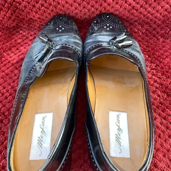 Mezlan Havana 9.5 medium mens dress shoes with tassel