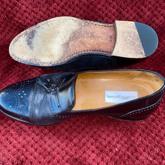 Mezlan Havana 9.5 medium mens dress shoes with tassel
