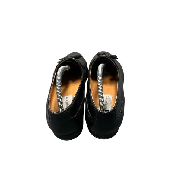 Mezlan Havana Black Men's US8M Leather Spain Tassel Brogue Captoe Loafers Shoes