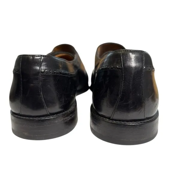 Mezlan Men's Istanbul Black Leather Monk Strap Gold Buckle Dress Shoes Size 11