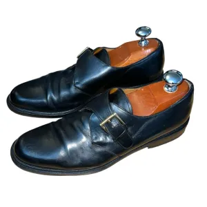 Mezlan Men’s Tortosa Monk Strap Leather Dress Black Oxford Shoes Size 10.5 Spain