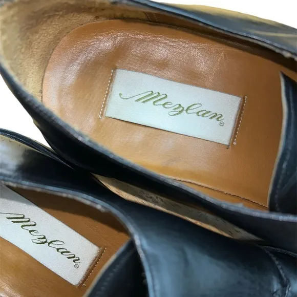 Mezlan Men’s Tortosa Monk Strap Leather Dress Black Oxford Shoes Size 10.5 Spain