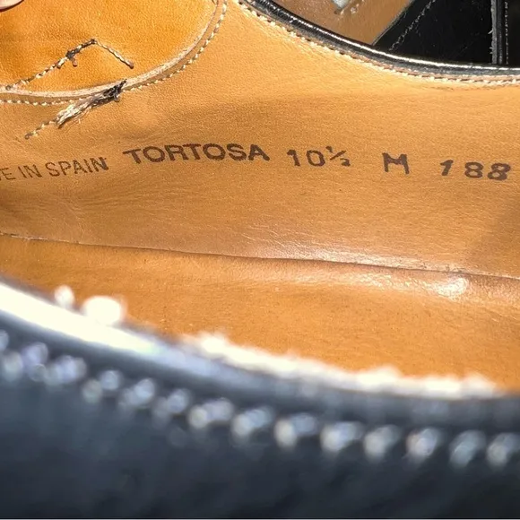 Mezlan Men’s Tortosa Monk Strap Leather Dress Black Oxford Shoes Size 10.5 Spain