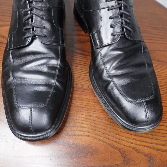 Mezland‎ Delray Shoes Mens 10M Black Leather Split Toe Derby Dress Oxford