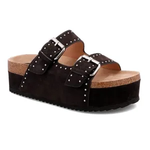 Mia Brookie Platform Sandals with Studs Black Brus size 8