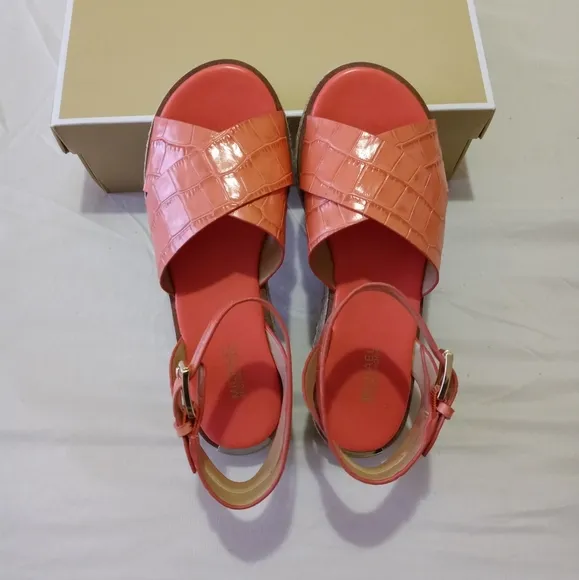 Michael Kors Abbott Leather Sandals