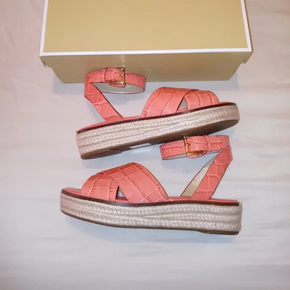 Michael Kors Abbott Leather Sandals