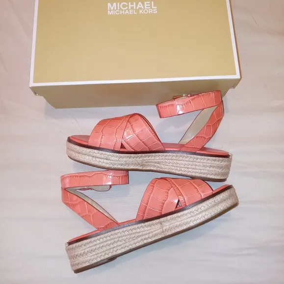 Michael Kors Abbott Leather Sandals