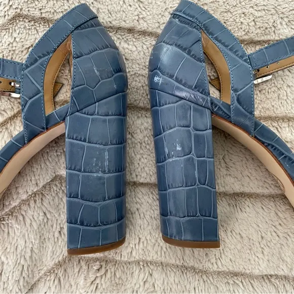 Michael Kors Annaliese Embossed Leather Platform Sandal