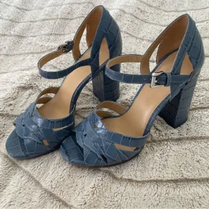 Michael Kors Annaliese Embossed Leather Platform Sandal