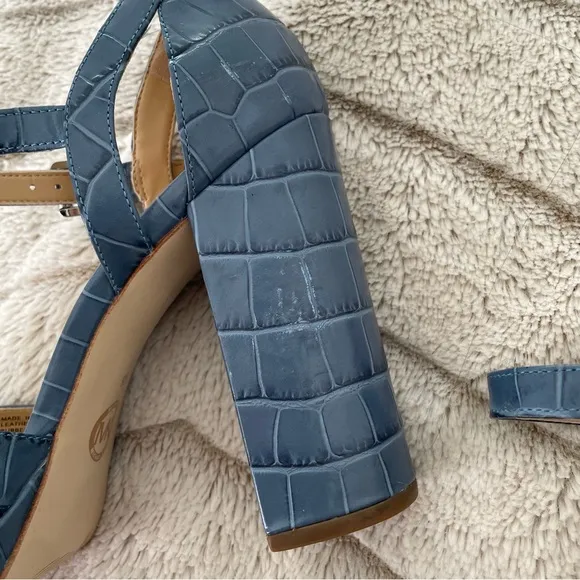 Michael Kors Annaliese Embossed Leather Platform Sandal