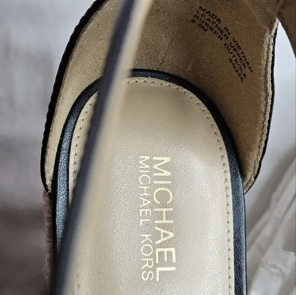 Michael Kors Bradley Zip Espadrille Platform Wedge Sandals