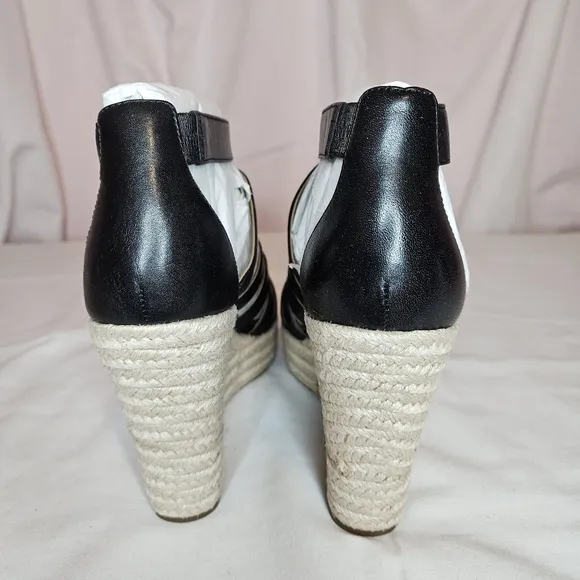 Michael Kors Bradley Zip Espadrille Platform Wedge Sandals
