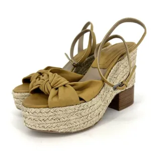 Michael Kors Collection Silvana Runway Platform Sandals Peanut Tan Size 9.5 39.5