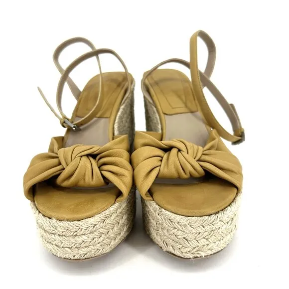 Michael Kors Collection Silvana Runway Platform Sandals Peanut Tan Size 9.5 39.5