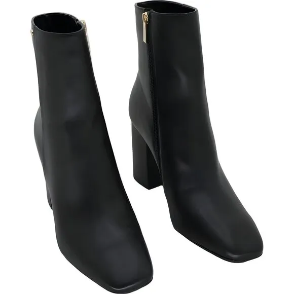 Michael Kors Hazel Black Block Heel Booties for Women Size 10M