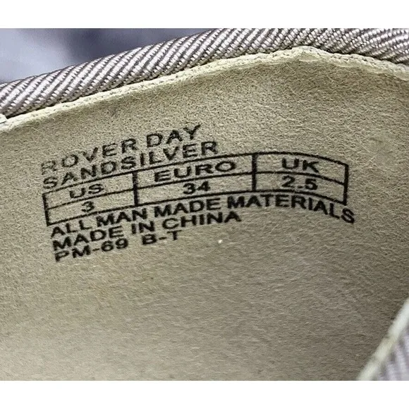 Michael Kors Kids Ballet Flats Girls 3 Sand Silver Rover Day Mary Jane Slip-Ons