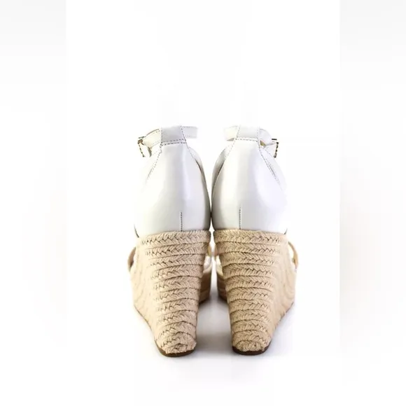 Michael Kors *Kimberly* MK logo wedge espadrille sandals 9