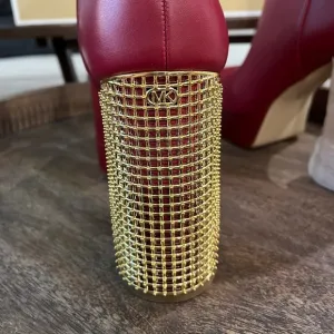 Michael Kors Maxine Leather Platform Red and Gold Designer Bootie Size 10M