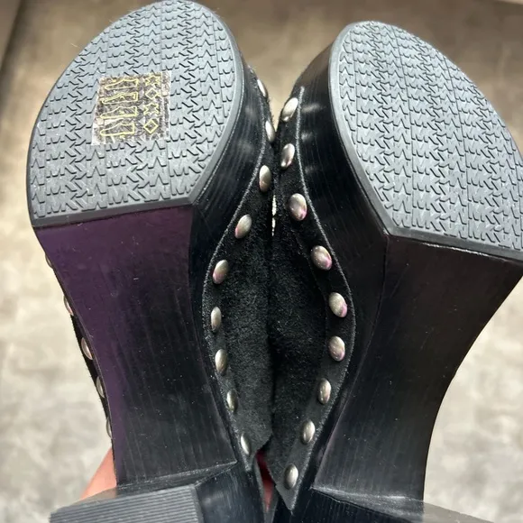 Michael Kors Westley Mule Suede Platform Sandals Heels Women’s Size 9