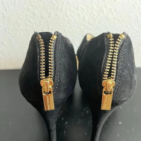 Michael Kors Women's Black Suede Platform Heels Size 9.5 Style AF13E