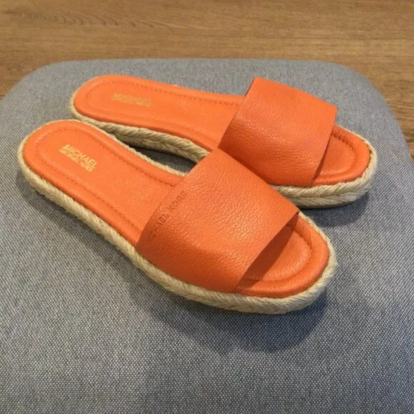 MICHAEL KORS Women's Carsten Espadrille Slide Sandals 6.5