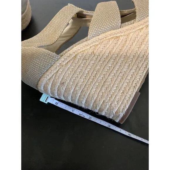 MICHAEL MICHAEL KORS Berkley Espadrille Wedge Metallic Sandals sz. 10