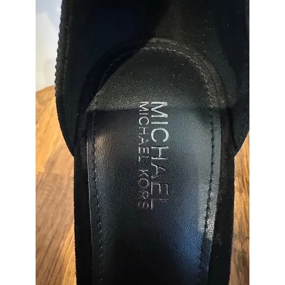 MICHAEL Michael Kors Women's Maxine Crystal Embellished Platform Black Size 5.5