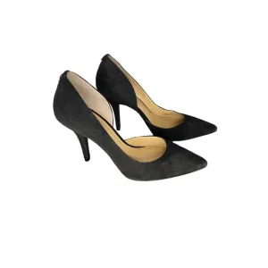 Michael Michael Kors Women's Suede Leather D'Orsay Stiletto Heel Shoes Gray 7M