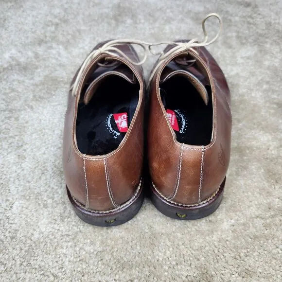 Michael Toschi Calaveras Shoes Mens 12 Brown Leather Split Toe Lace Up Eng Gent
