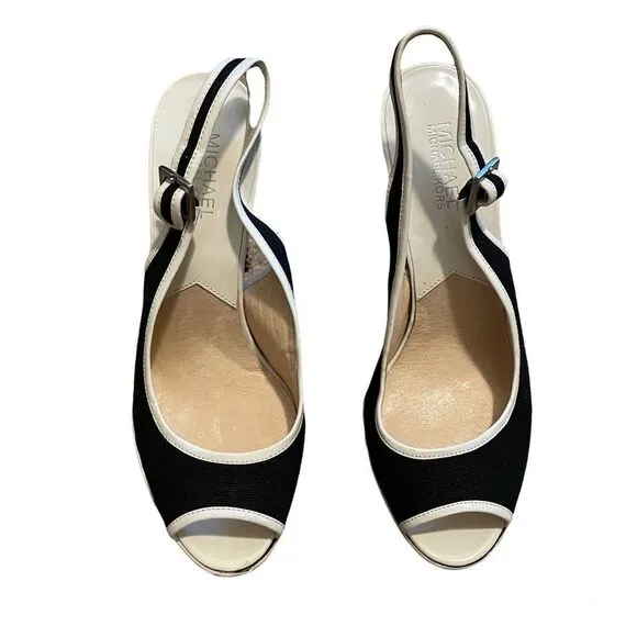 Michael Kors Sofia Sling Backs Platform Sandals 9.5