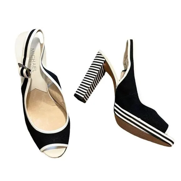 Michael Kors Sofia Sling Backs Platform Sandals 9.5