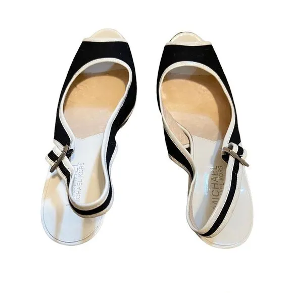 Michael Kors Sofia Sling Backs Platform Sandals 9.5