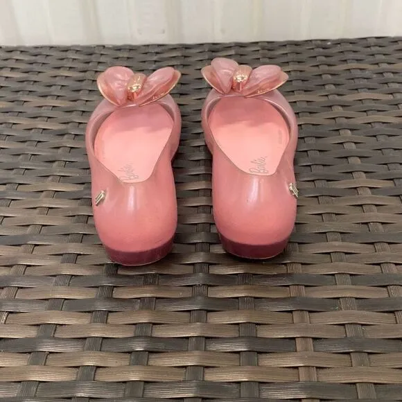 Mini Melissa and Barbie, ballet flats, kids size 11