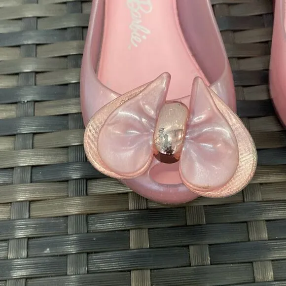 Mini Melissa and Barbie, ballet flats, kids size 11