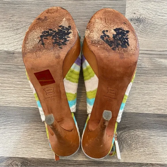 Missoni Slingback Peep Toe Pump Heels