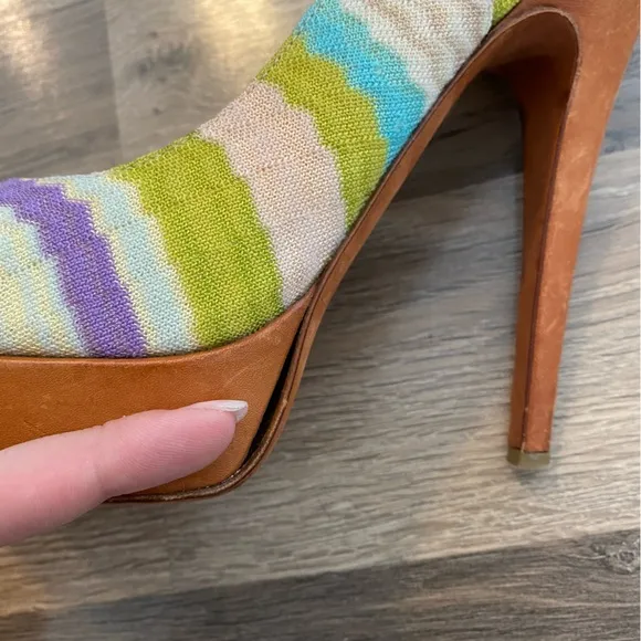 Missoni Slingback Peep Toe Pump Heels